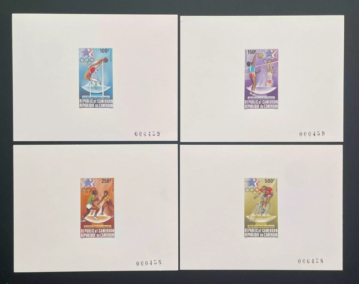 Cameroun 1984 Mi. 1036 - 1039 épreuve de luxe Jeux Olympiques Los Angeles sport