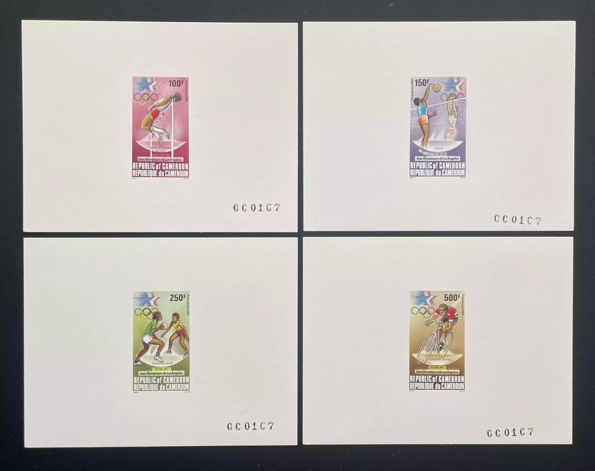 Cameroun 1984 Mi. 1055 - 1058 épreuve luxe surchargé Jeux Olympiques Los Angeles