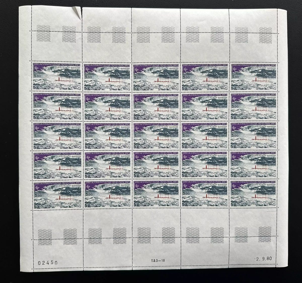TAAF 1981 YT PA 65 Bogen Station Charcot Antarktis Polarbasis