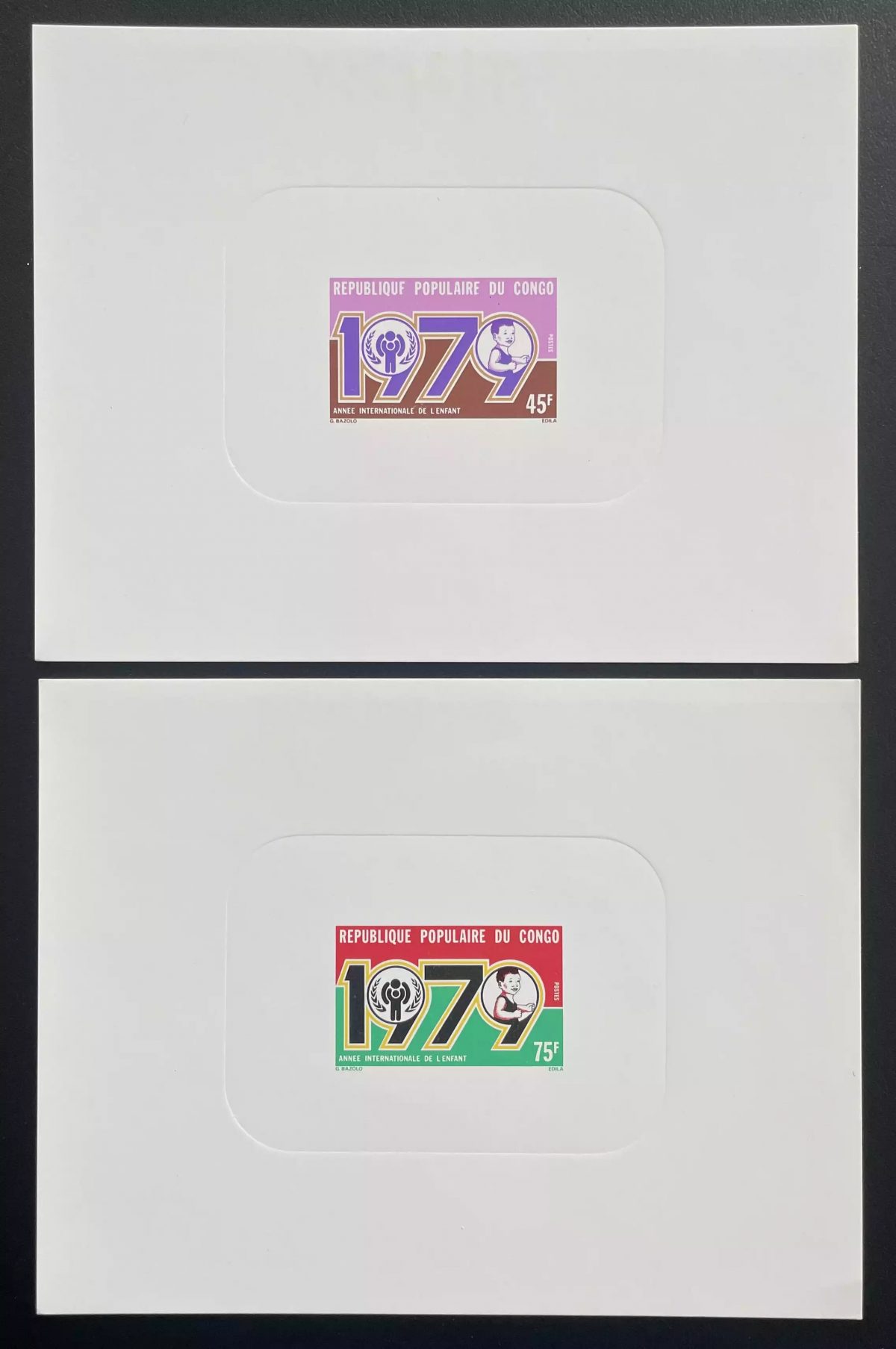 Congo 1979 Mi. 676 - 677 épreuve de luxe Année internationale enfant
