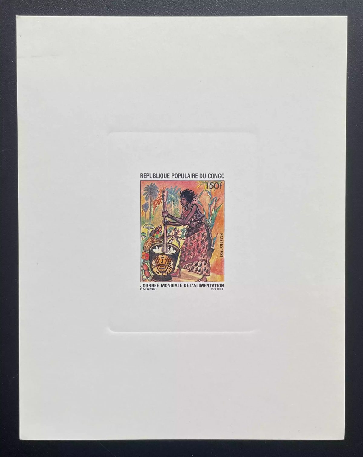 Congo 1981 Mi. 836 épreuve de luxe Journée mondiale alimentation FAO