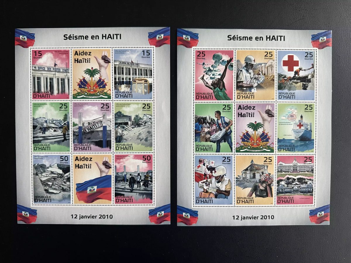 Haïti 2010 Mi. Bl. XV-XXIX Séisme tremblement de terre Croix-Rouge secours