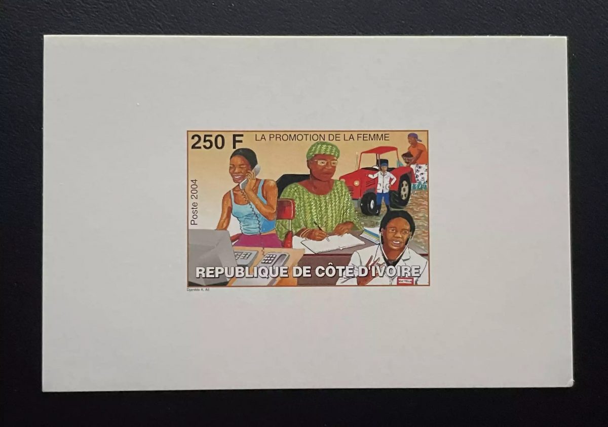 Côte d'Ivoire 2004 Mi. 1322 épreuve de luxe Promotion Femme Tracteur