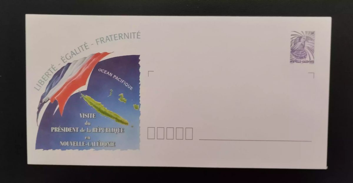 PAP Nouvelle Calédonie entier Visite du Président de la République Cagou mauve