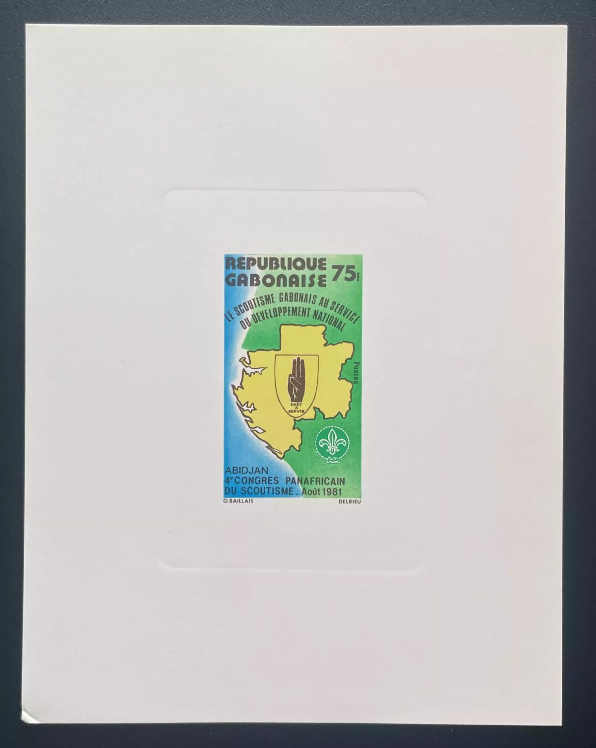 Gabon 1981 Mi. 797 luxury event pan-African scouting Abidjan scout
