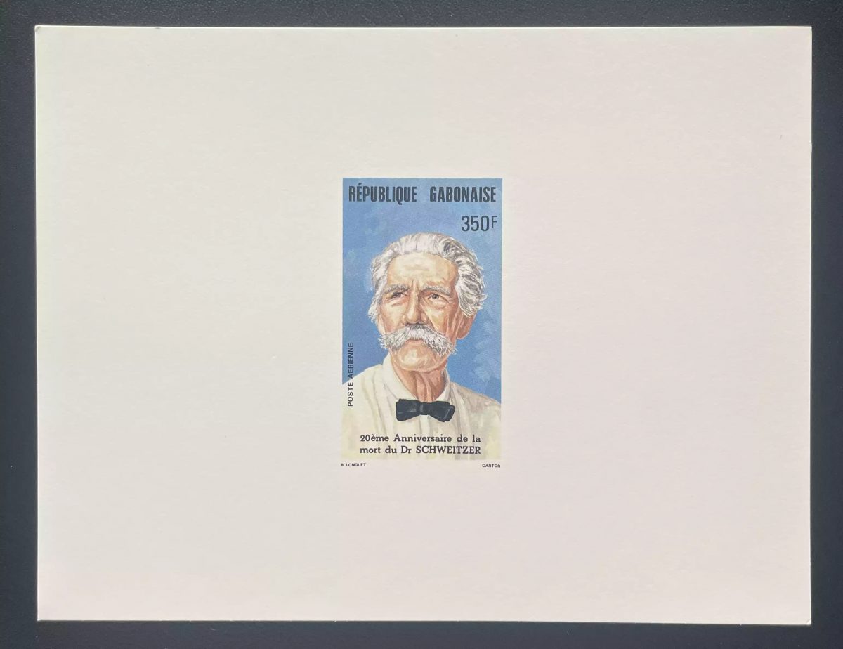 Gabon 1985 Mi. 941 épreuve de luxe Dr Albert Schweitzer Nobel médecine