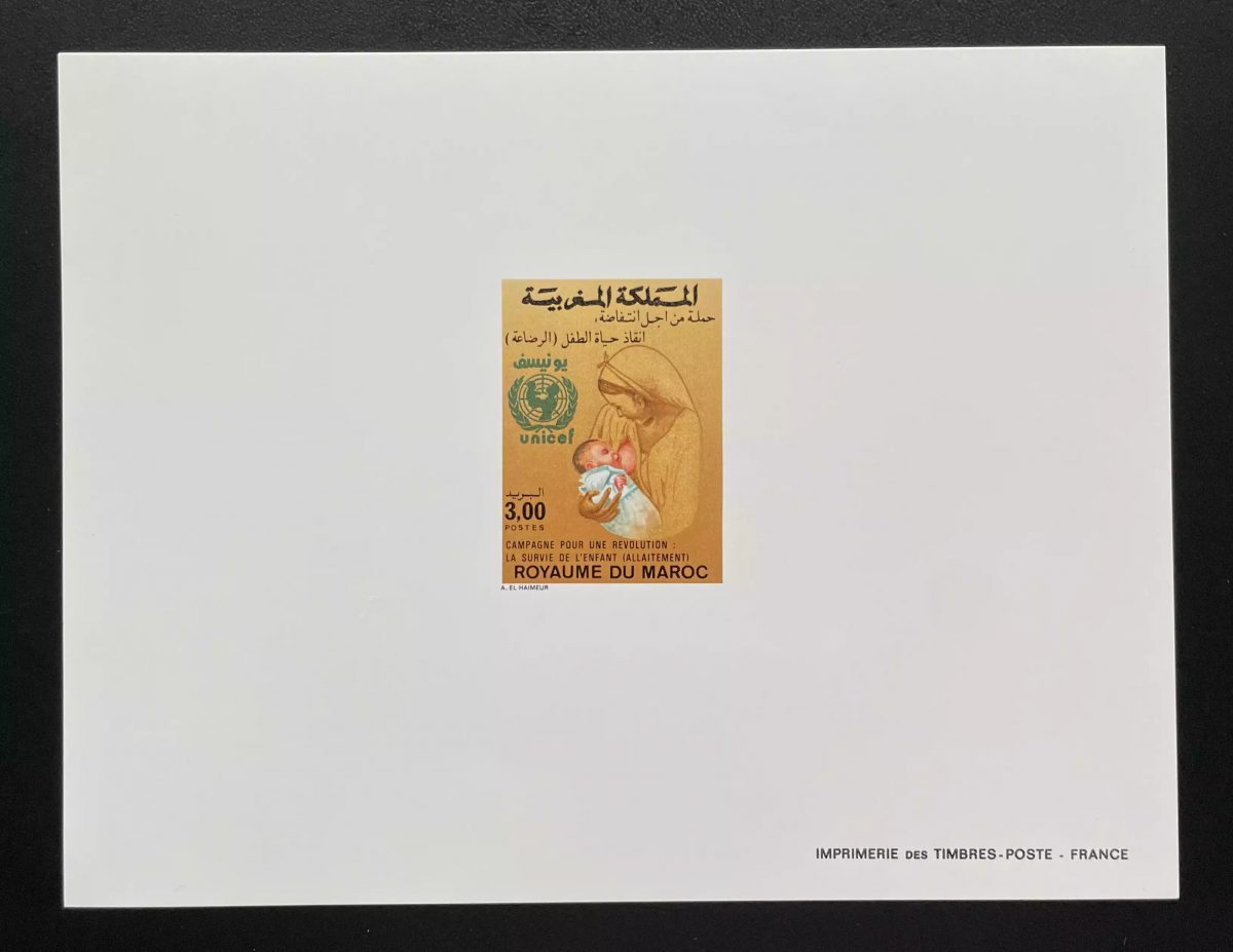 Maroc 1988 Mi. 1142 épreuve de luxe UNICEF allaitement mère enfant