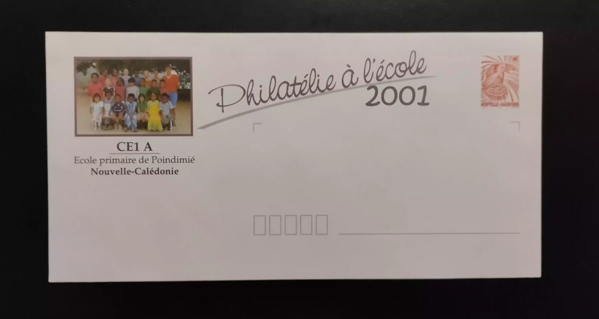 Nouvelle Calédonie PAP Philatélie à l'école 2001 CE1 A école Poindimié