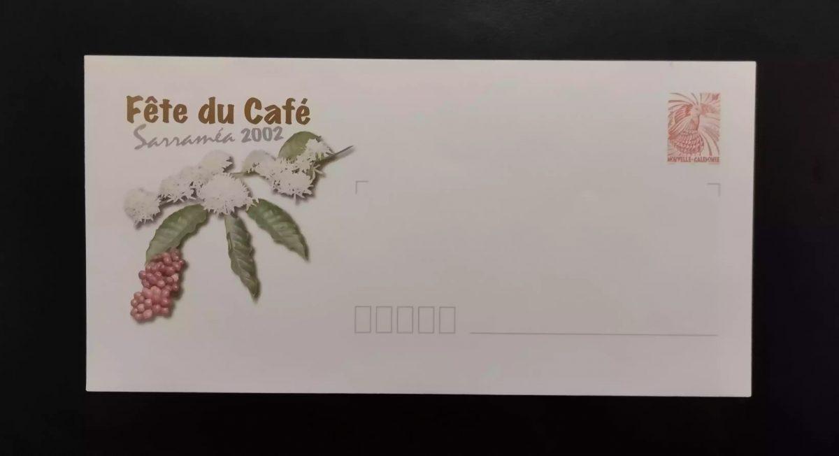 Nouvelle Calédonie entier postal Fête du Café Sarraméa 2002 café fleurs