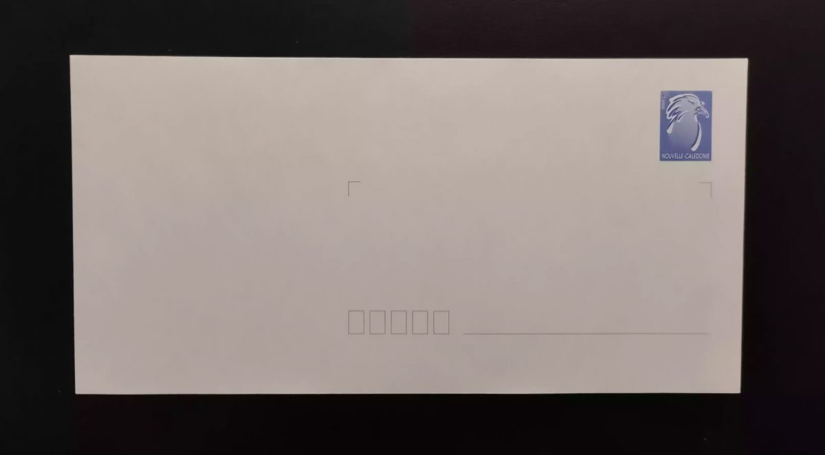 Nouvelle Calédonie entier postal enveloppe Cagou bleu neuve