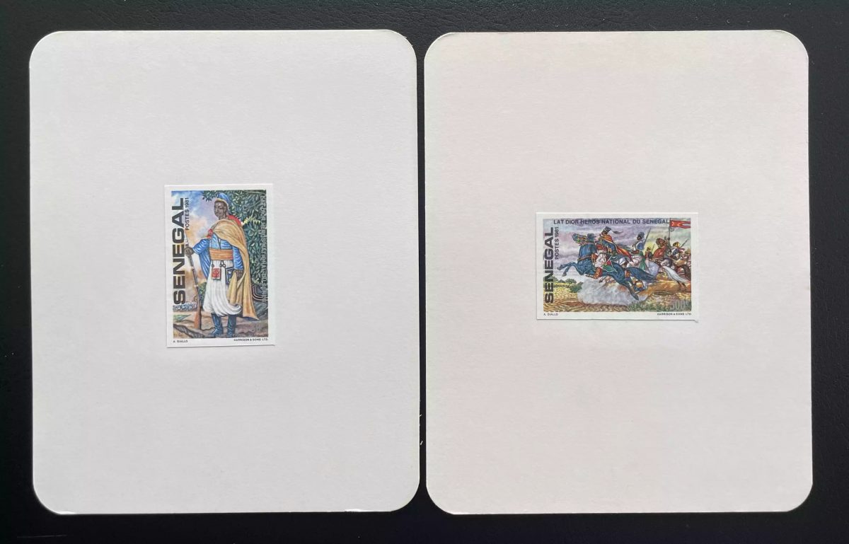 Sénégal 1982 Mi. 753 - 754 épreuve de luxe Lat Dior héros cheval