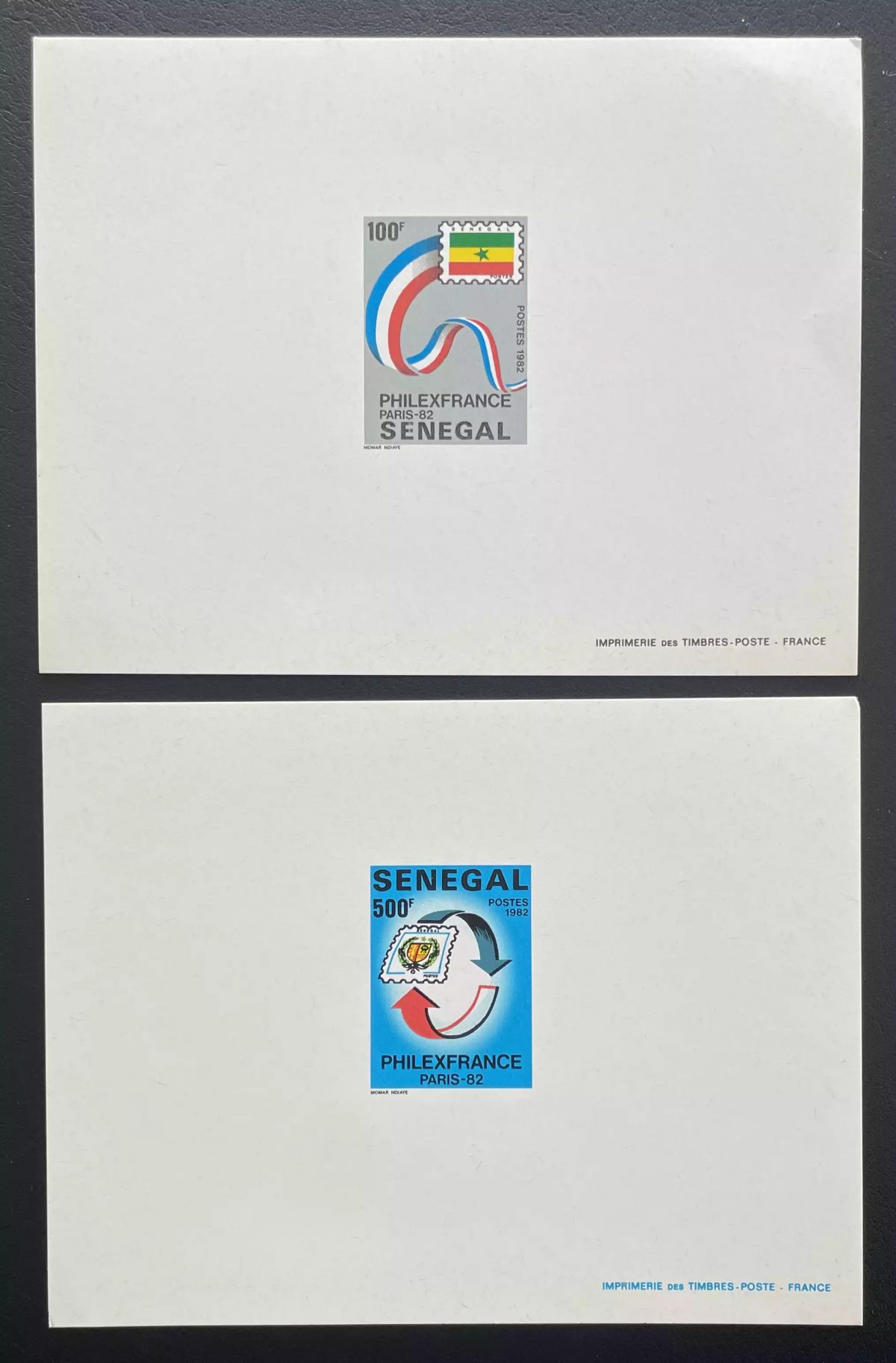 Sénégal 1982 Mi. 789 - 790 épreuve de luxe PhilexFrance Paris drapeau