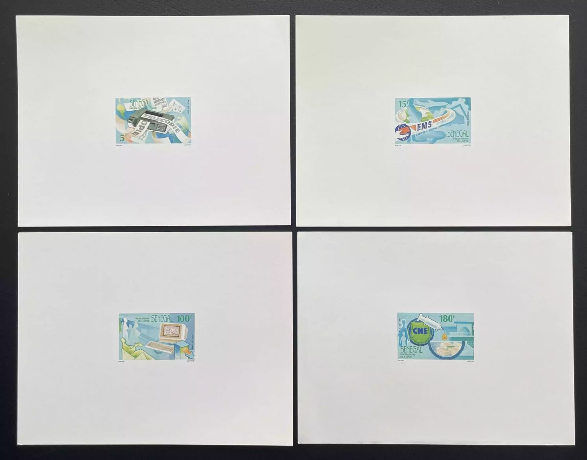 Sénégal 1990 Mi. 1087 - 1090 épreuve de luxe prestations OPCE télécopie EMS