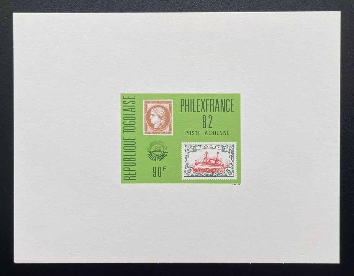 Togo 1982 Mi. 1606 épreuve de luxe Philexfrance 82 Cérès bateau navire