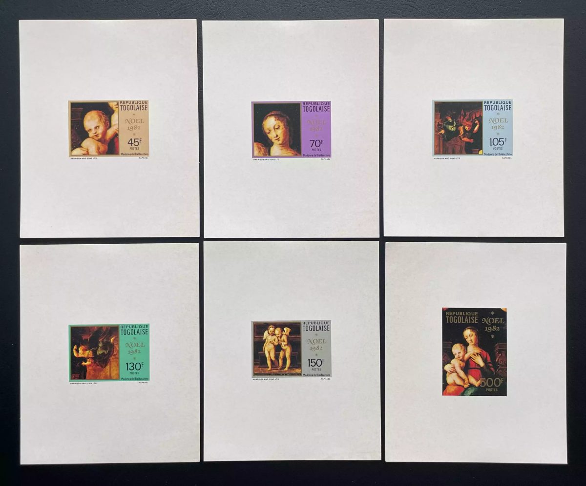 Togo 1982 Mi. 1623 - 1628 luxury proof Noël Raphael Madonna