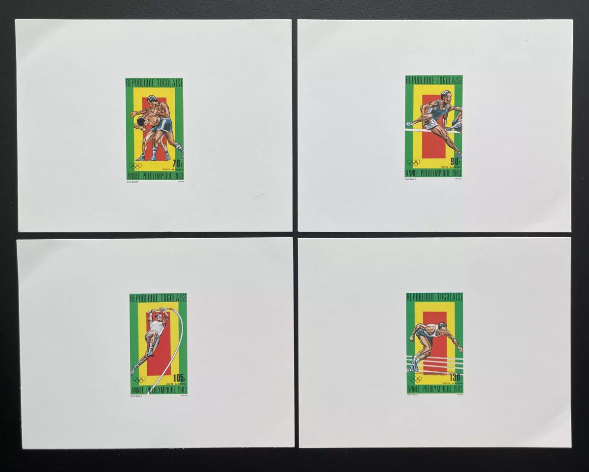 Togo 1983 Mi. 1647 - 1650 épreuve de luxe Jeux Olympiques boxe Los Angeles 1984