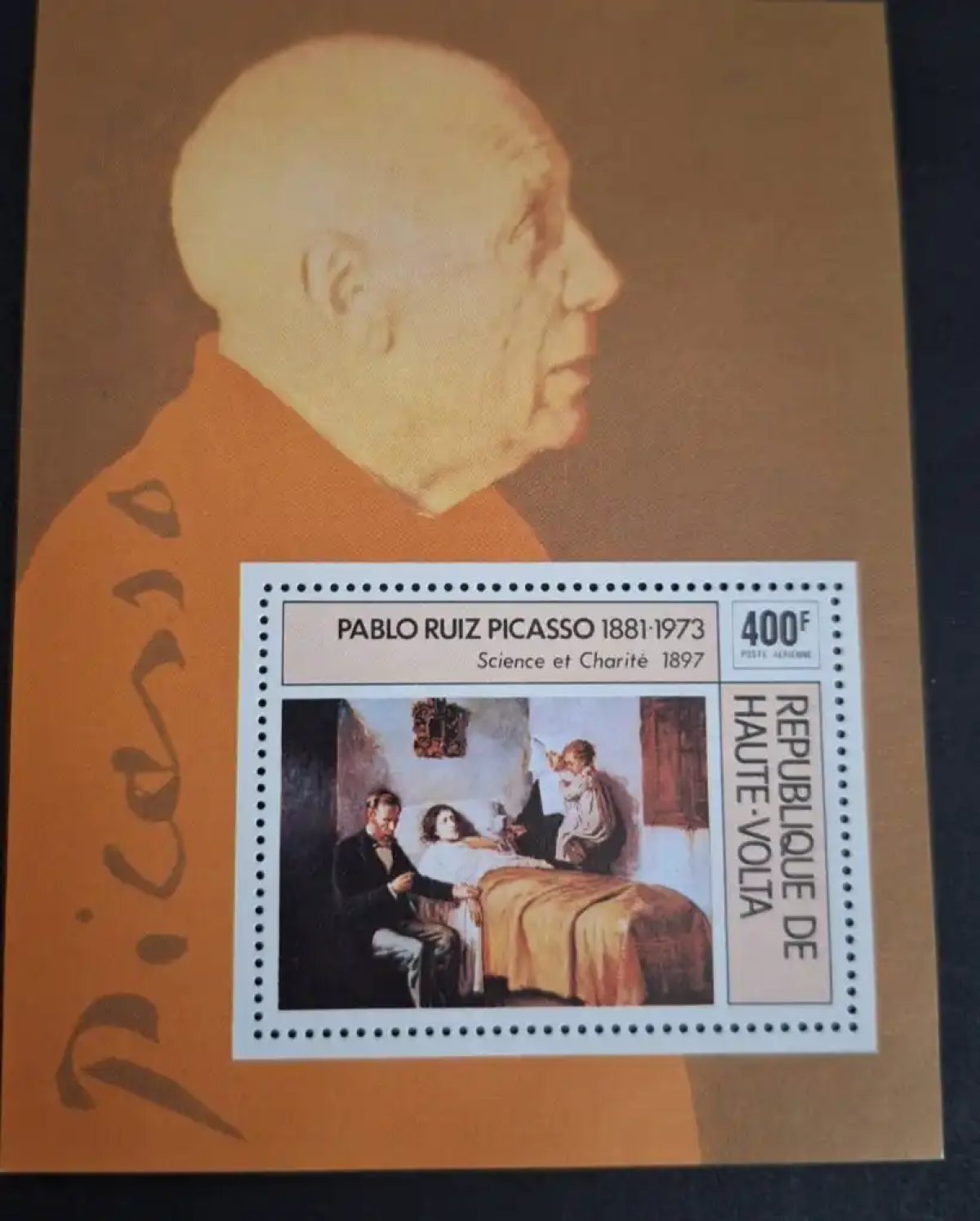 Haute-Volta 1975 Mi. Bl. 37 Pablo Picasso Science Charité peinture