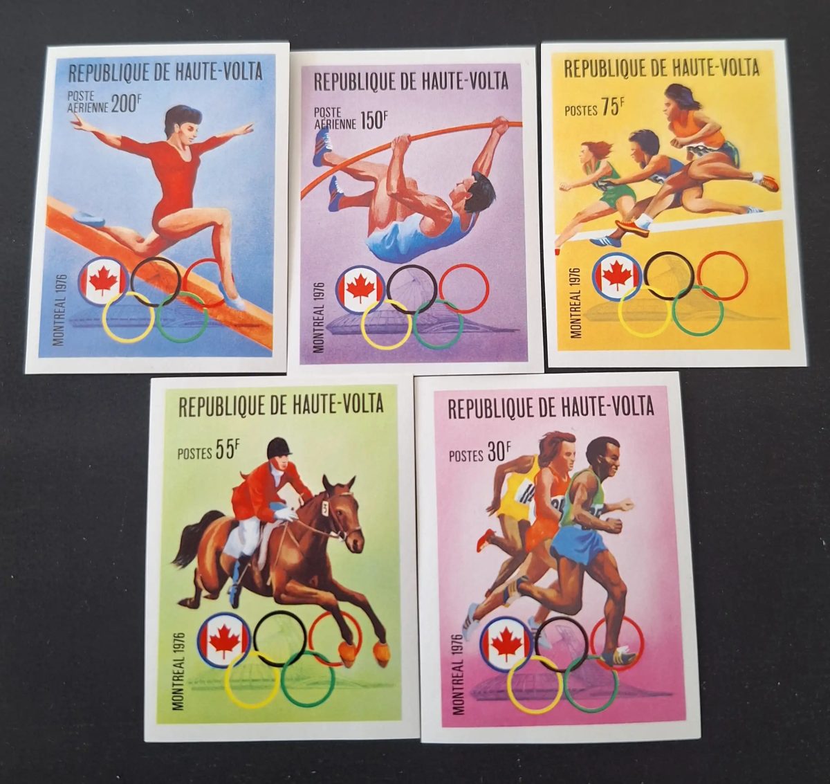 Haute-Volta 1976 Mi. 617-621 ND Jeux Olympiques Montréal équitation