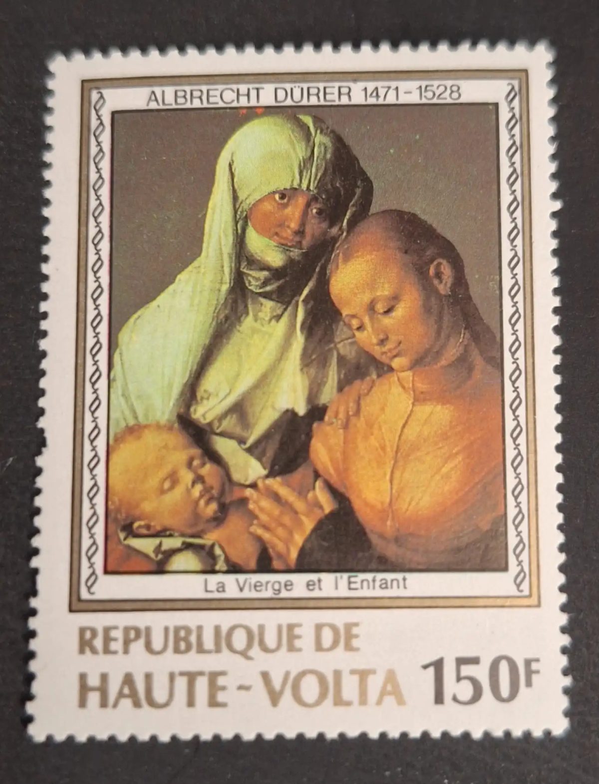 Haute-Volta 1978 Mi. 733 Albrecht Dürer Vierge Enfant peinture