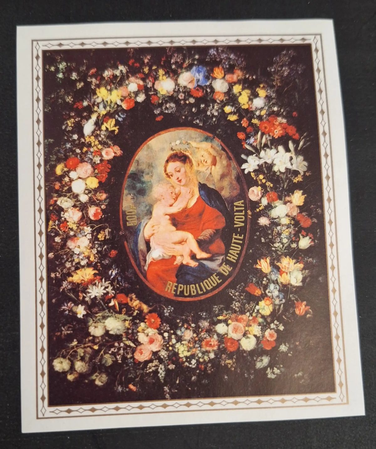 Haute-Volta 1977 Mi. 714 BL.50 épreuve de luxe Rubens Vierge Enfant