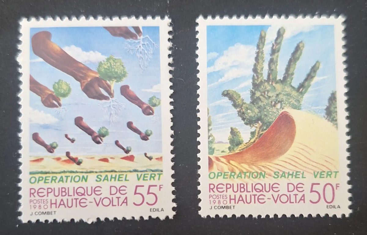 Obervolta 1980 Mi. 793-794 Operation Sahel Vert Wiederaufforstung