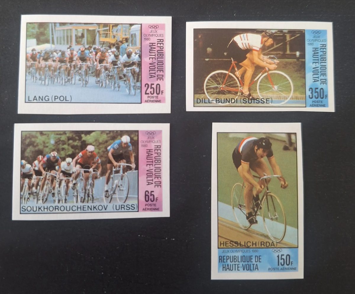 Haute-Volta 1980 Mi. 795-798 ND Jeux Olympiques Moscou cyclisme