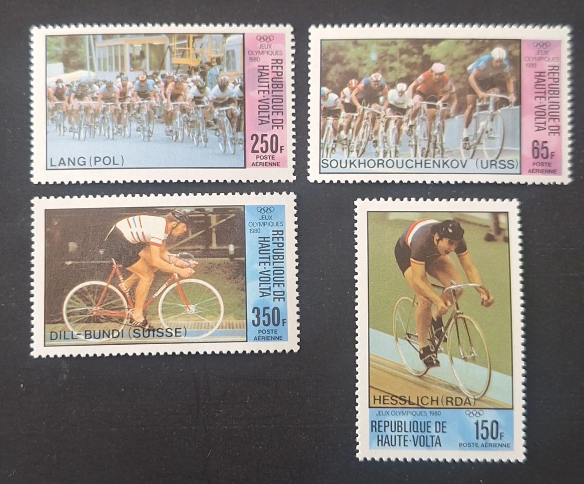 Haute-Volta 1980 Mi. 808-811 Jeux Olympiques Moscou cyclisme