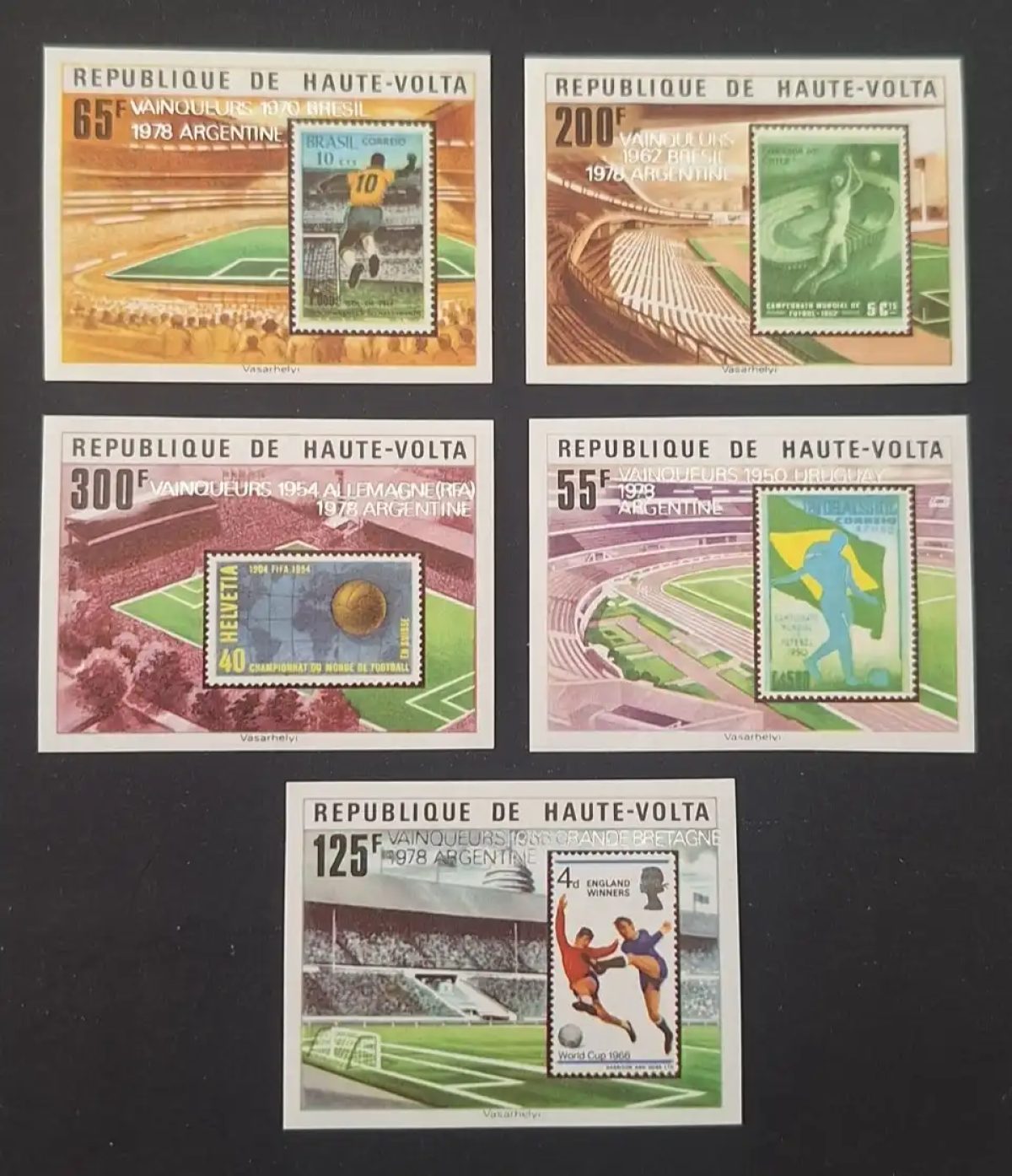 Haute-Volta 1978 Mi. 740-744 ND football Coupe Monde Argentine