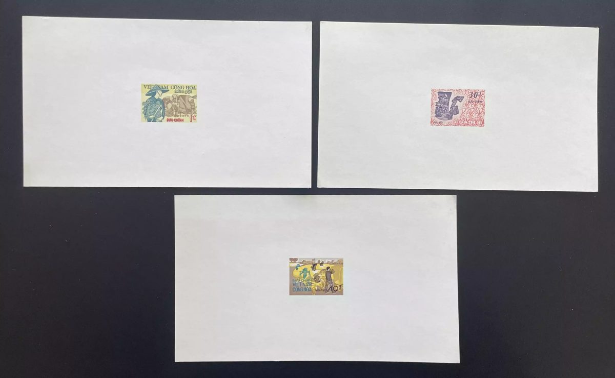 Vietnam du Sud 1971 YT 404-406 épreuve de luxe réforme agraire paysans