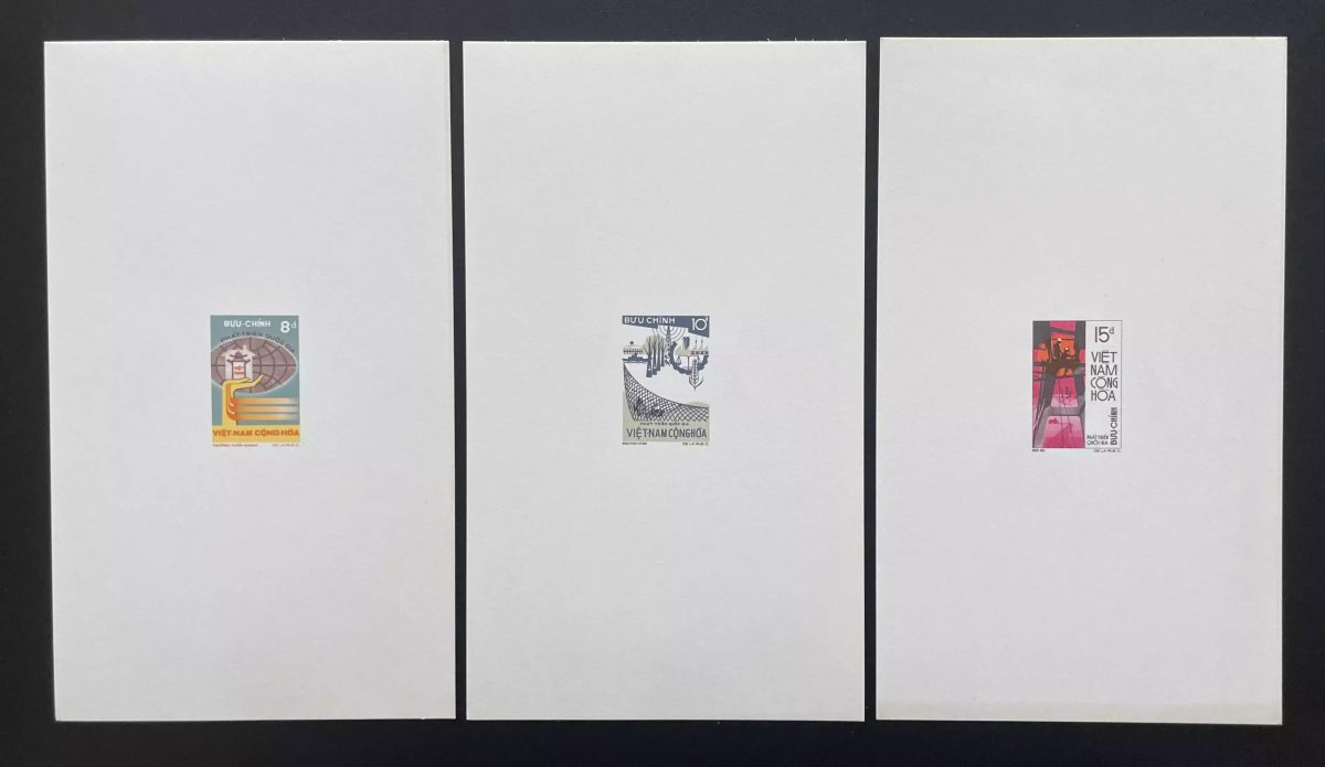 Vietnam du Sud 1973 YT 461-463 épreuve de luxe développement national