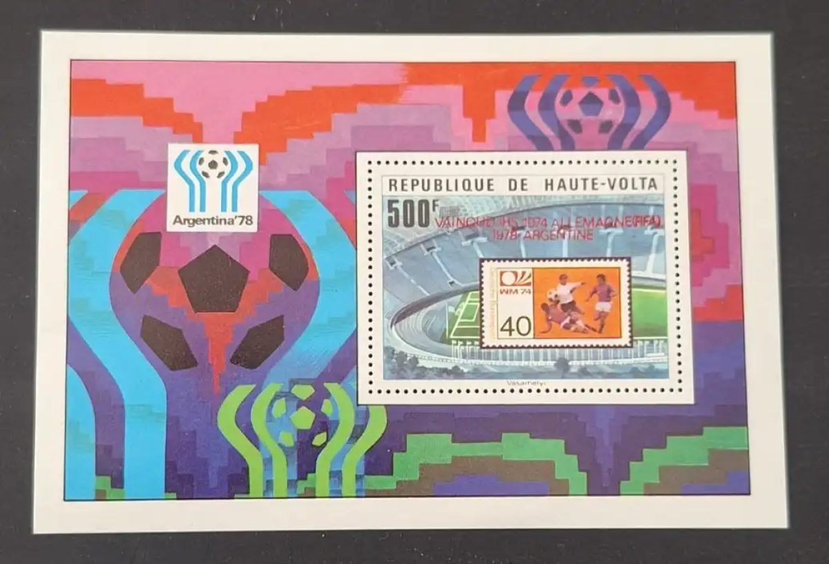 Haute-Volta 1978 Mi. Bl. 52 Football Coupe du Monde Argentina 78 Stade