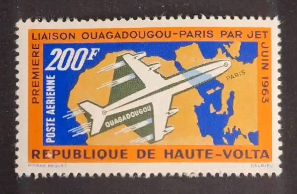 Upper Volta 1963 Mi. 136 Airmail Ouagadougou Paris Jet Service