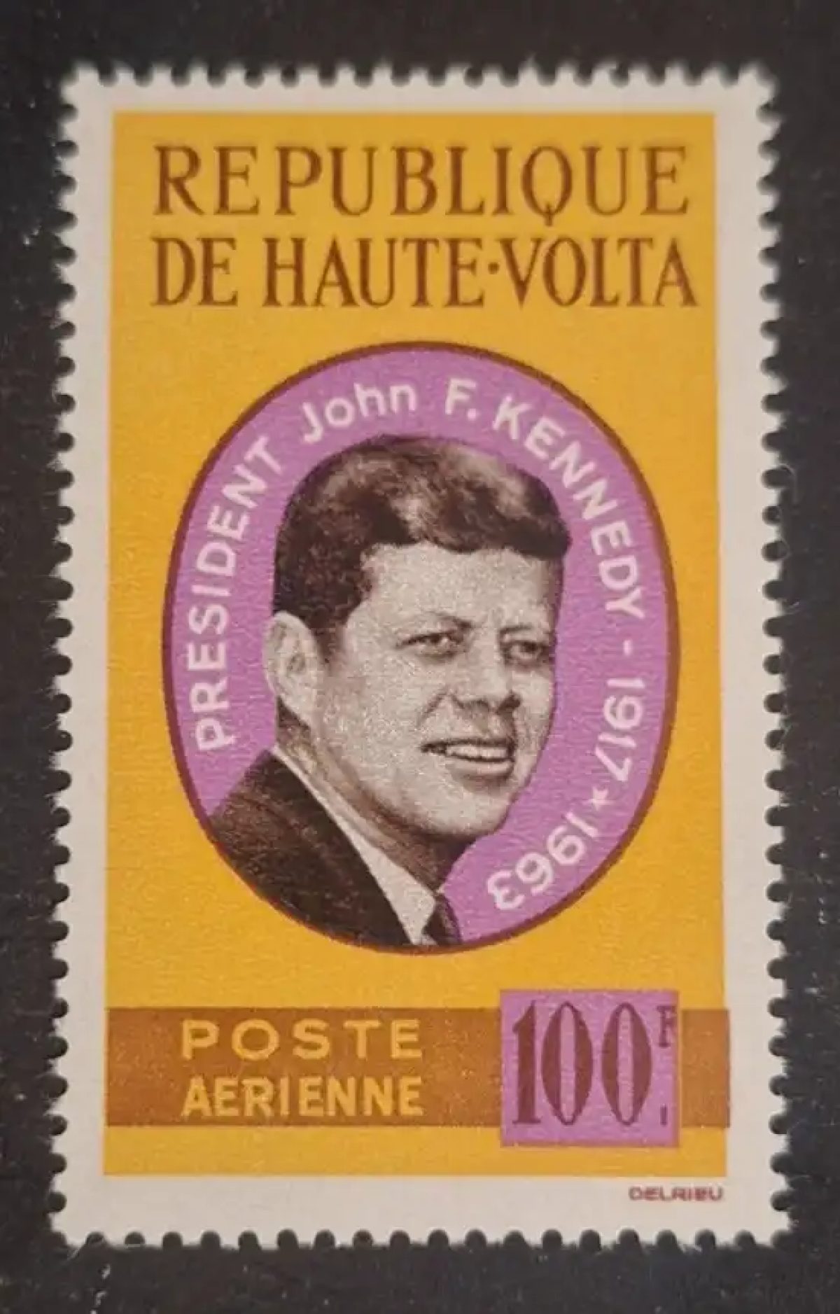 Haute-Volta 1963 Mi. 155 Président John F. Kennedy poste aérienne