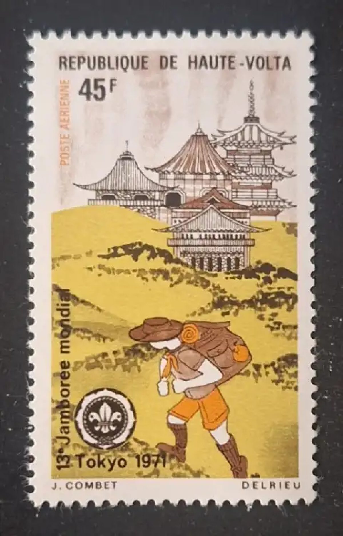 Haute-Volta 1971 Mi. 343 Jamboree mondial scoutisme Tokyo temple