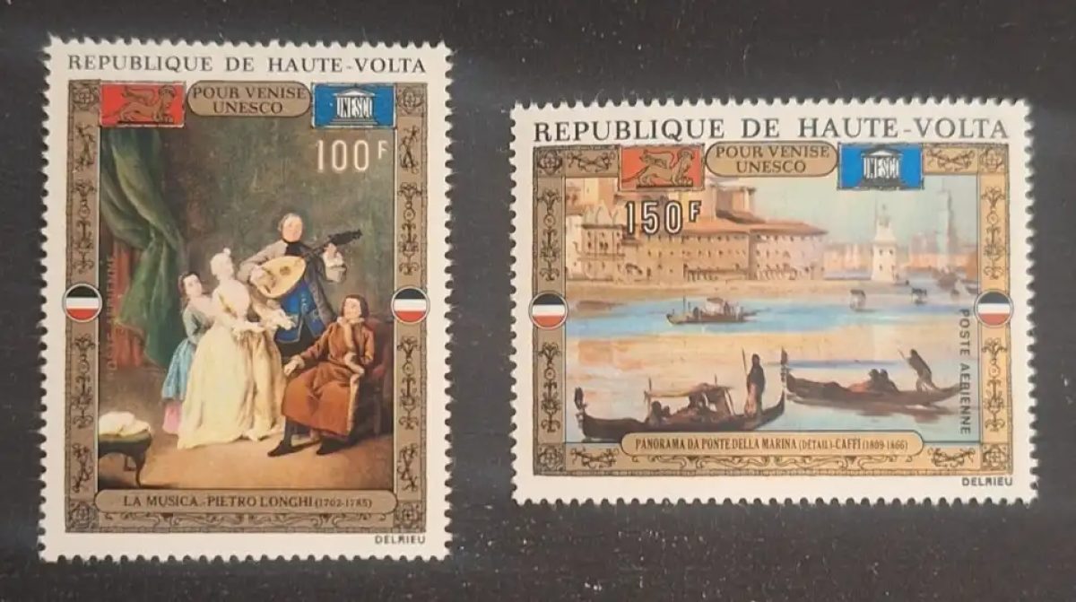 Haute-Volta 1972 Mi. 363-364 UNESCO Venise peinture Longhi Caffi