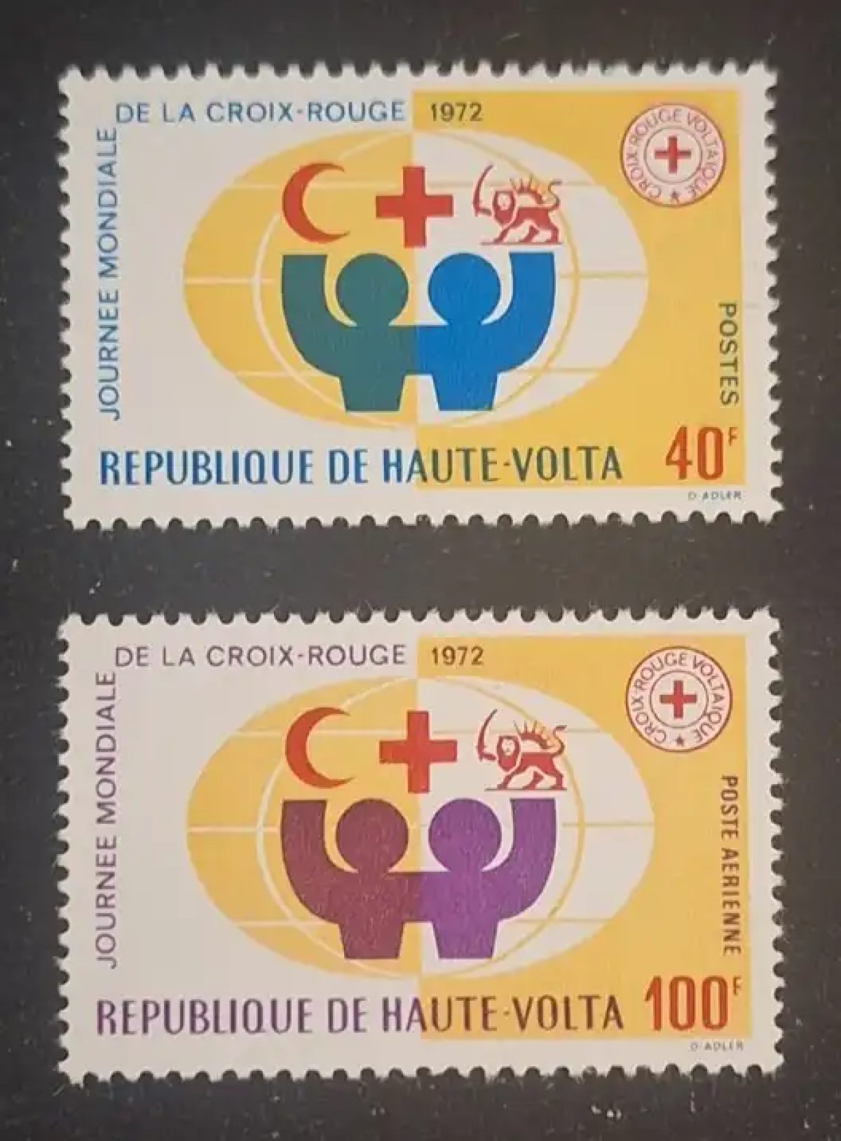 Upper Volta 1972 Mi. 369-370 World Red Cross Day globe