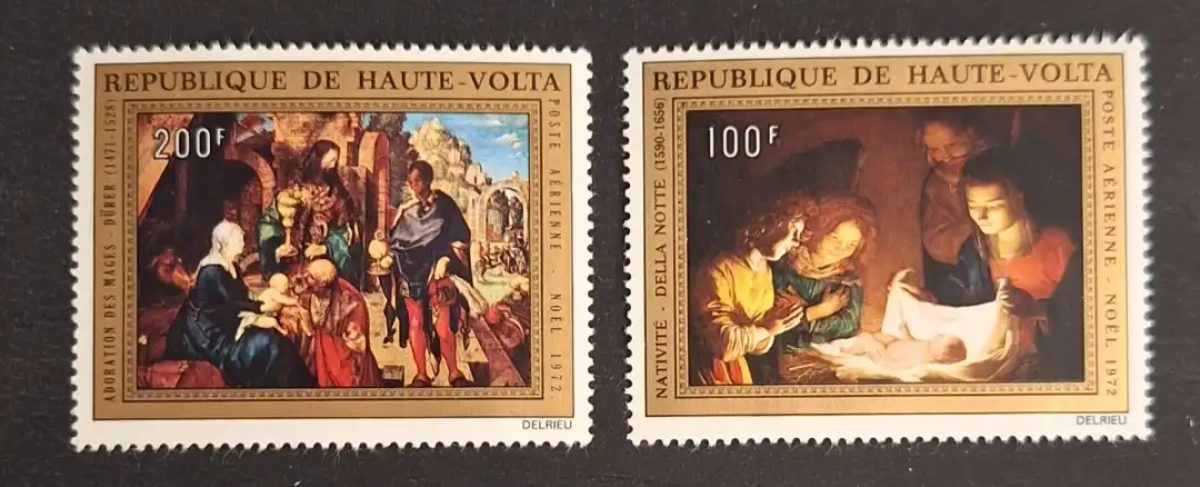 Haute-Volta 1972 Mi. 410-411 Noël Adoration Mages Nativité Dürer