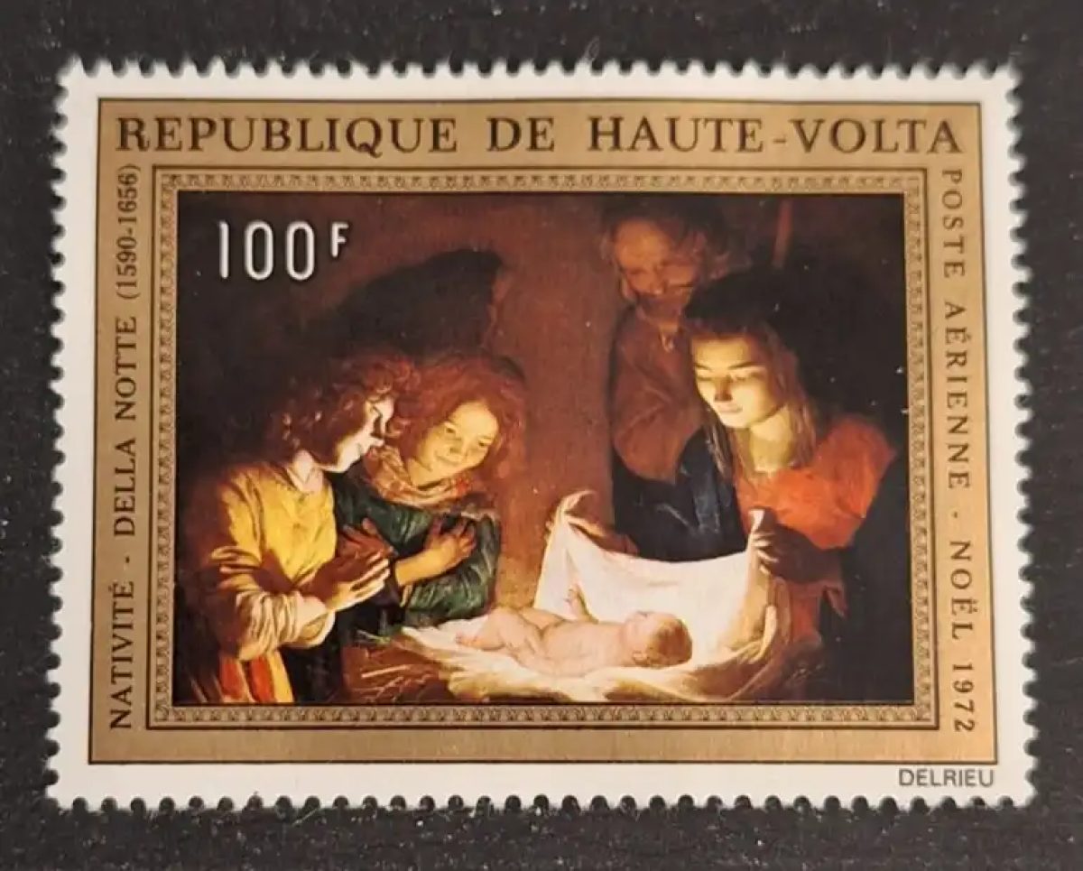 Haute-Volta 1972 Mi. 410 Noël Nativité peinture Della Notte