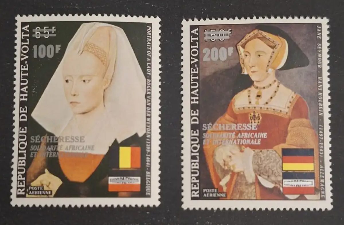 Haute-Volta 1973 Mi. 458-459 surchargé Sécheresse peinture portraits