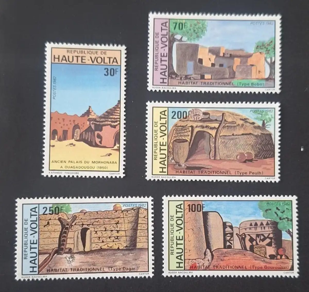 Upper Volta 1982 Mi. 859-863 Traditional Habitat African Architecture