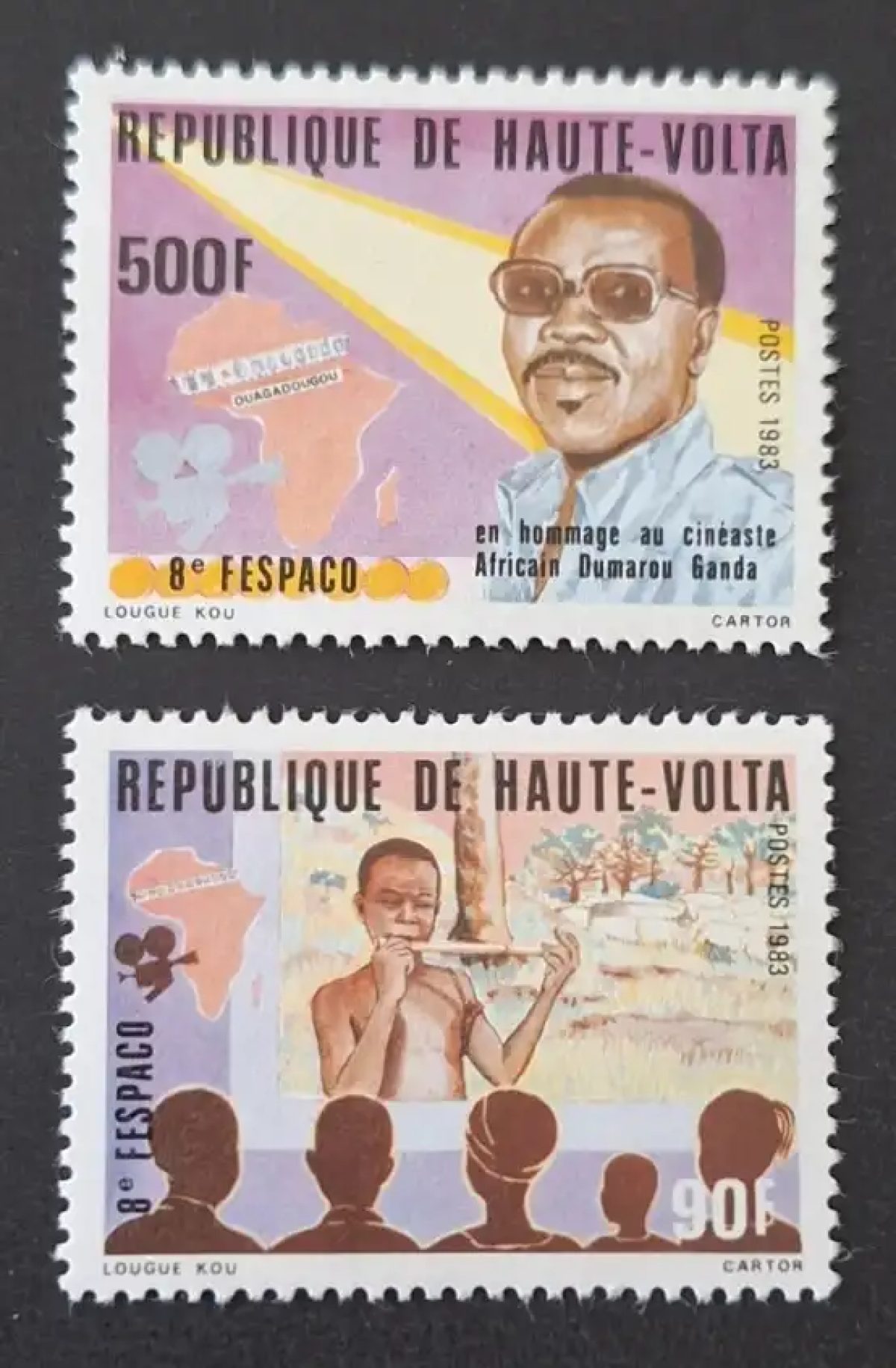 Haute-Volta 1983 Mi. 882-883 FESPACO cinéaste Oumarou Ganda cinéma