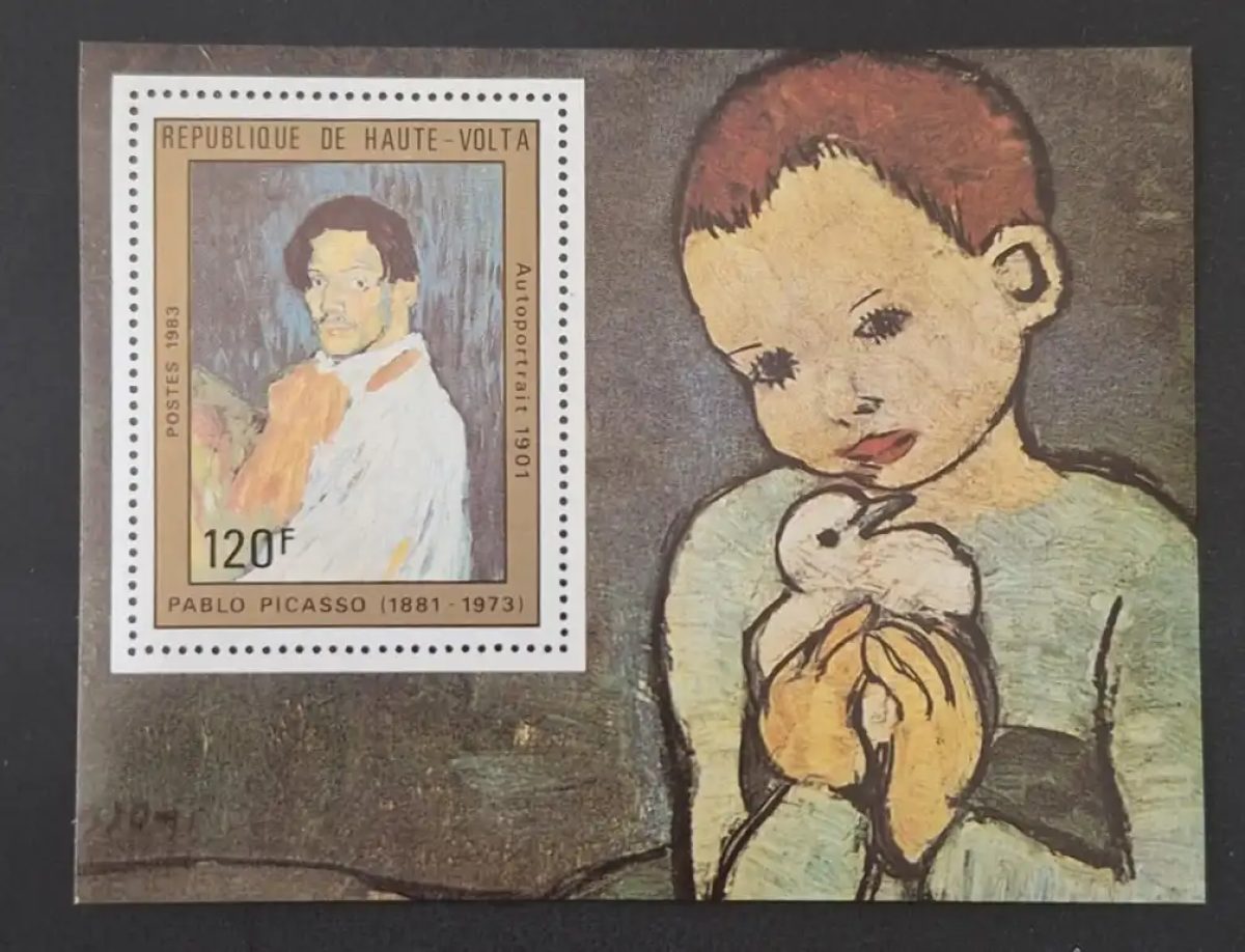 Haute-Volta 1983 Mi. 921 Pablo Picasso autoportrait peinture