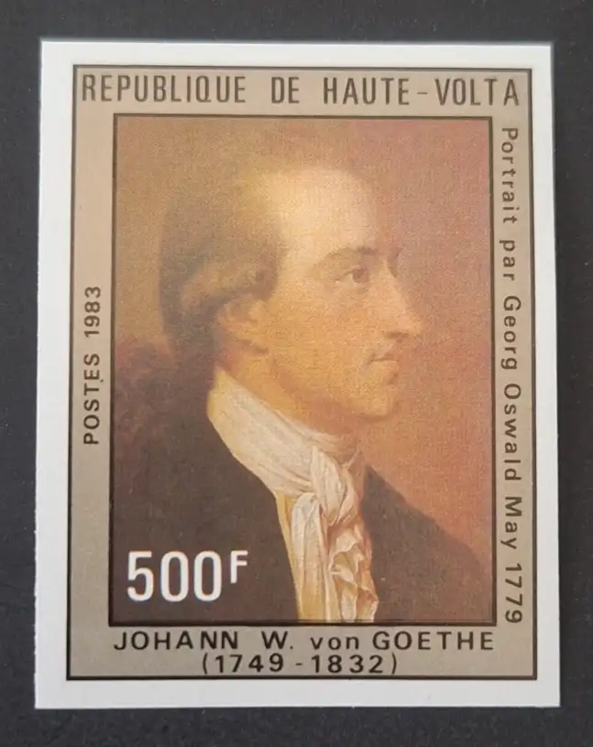 Haute-Volta 1983 Mi. 925 ND Goethe portrait peinture littérature