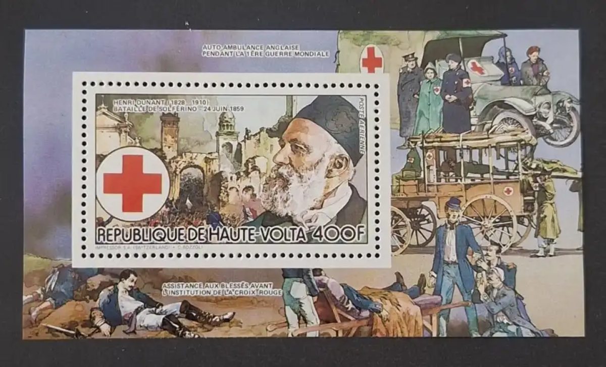 Upper Volta 1985 Mi. 943 (Bl.) Henri Dunant Red Cross Solferino