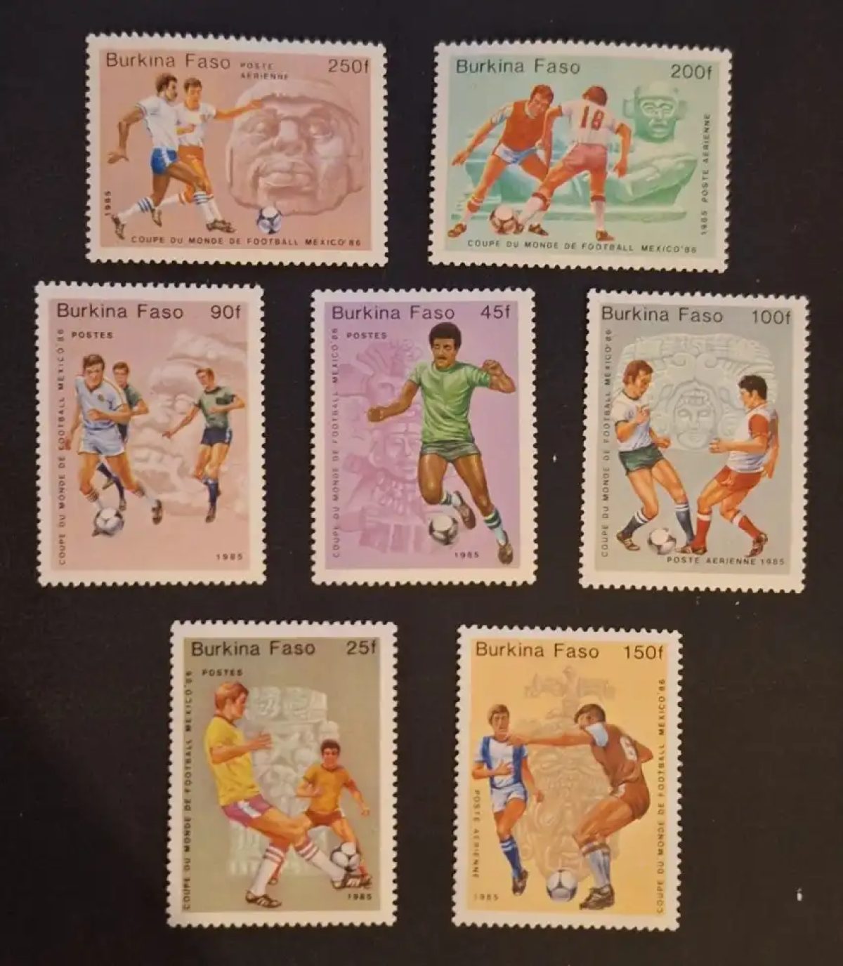 Burkina Faso 1985 Mi. 988-994 Coupe du Monde football Mexico 86
