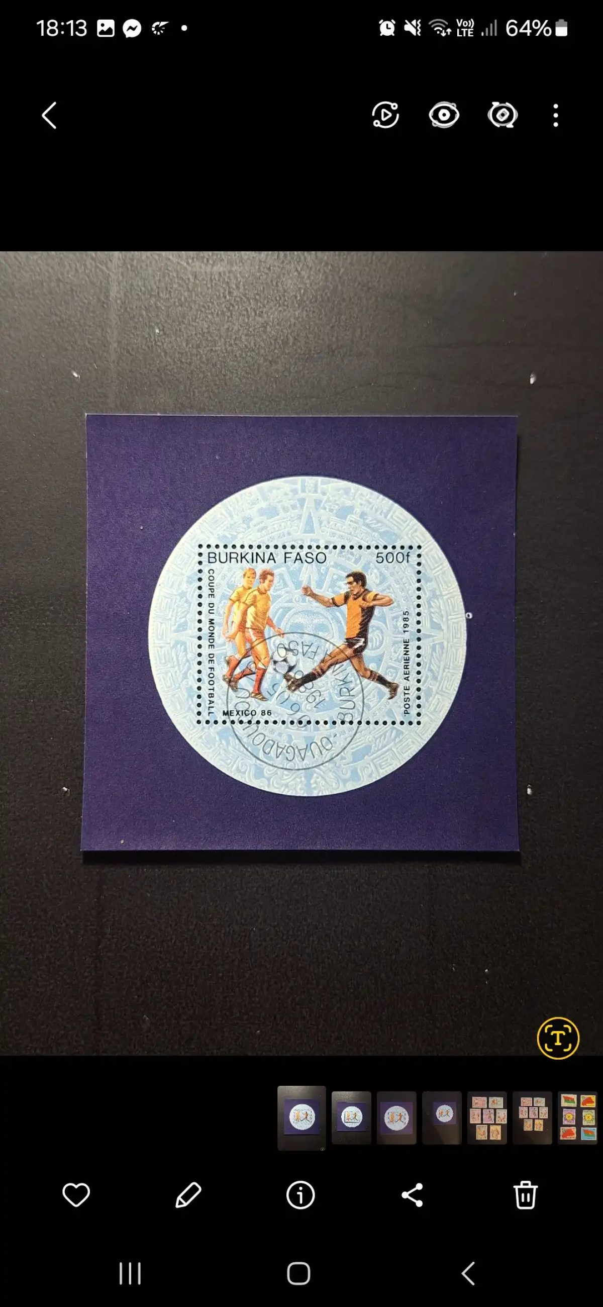 Burkina Faso 1985 Mi. Bl. 94 obl. Coupe Monde Football Mexico 86