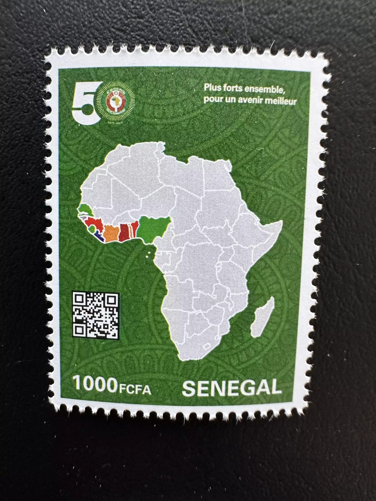 Sénégal 2026 CEDEAO 50 ans carte Afrique Plus forts ensemble avenir meilleur