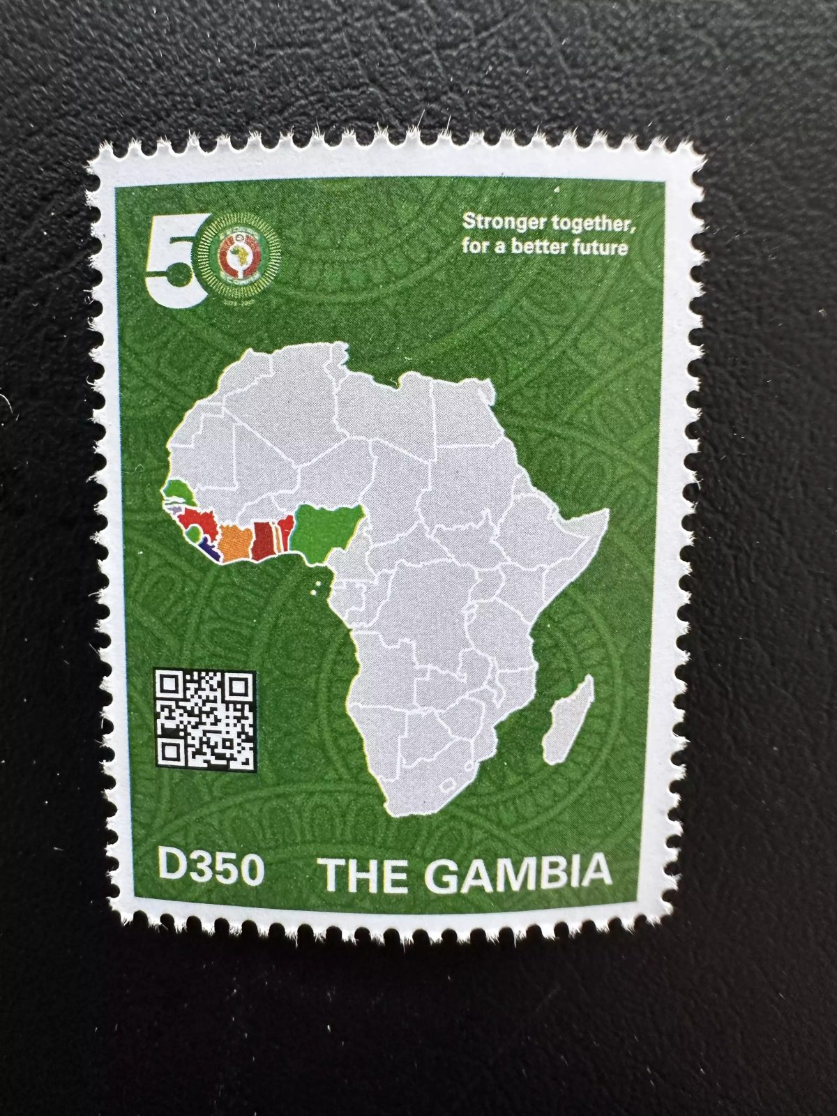 Gambie 2026 CEDEAO ECOWAS 50 ans Afrique carte drapeaux avenir commun
