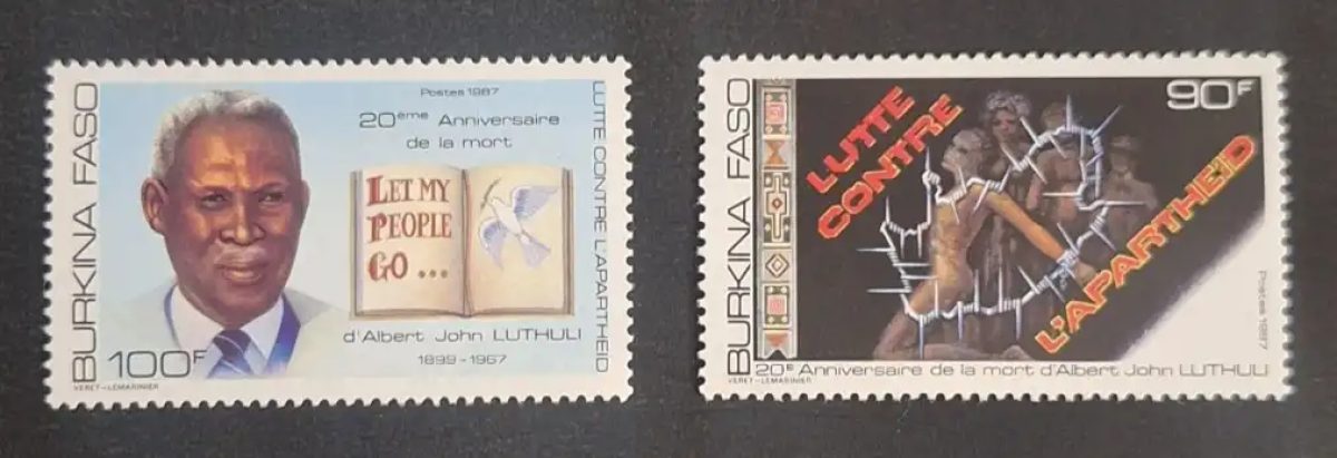 Burkina Faso 1987 Mi. 1146-1147 Albert Luthuli anti-apartheid