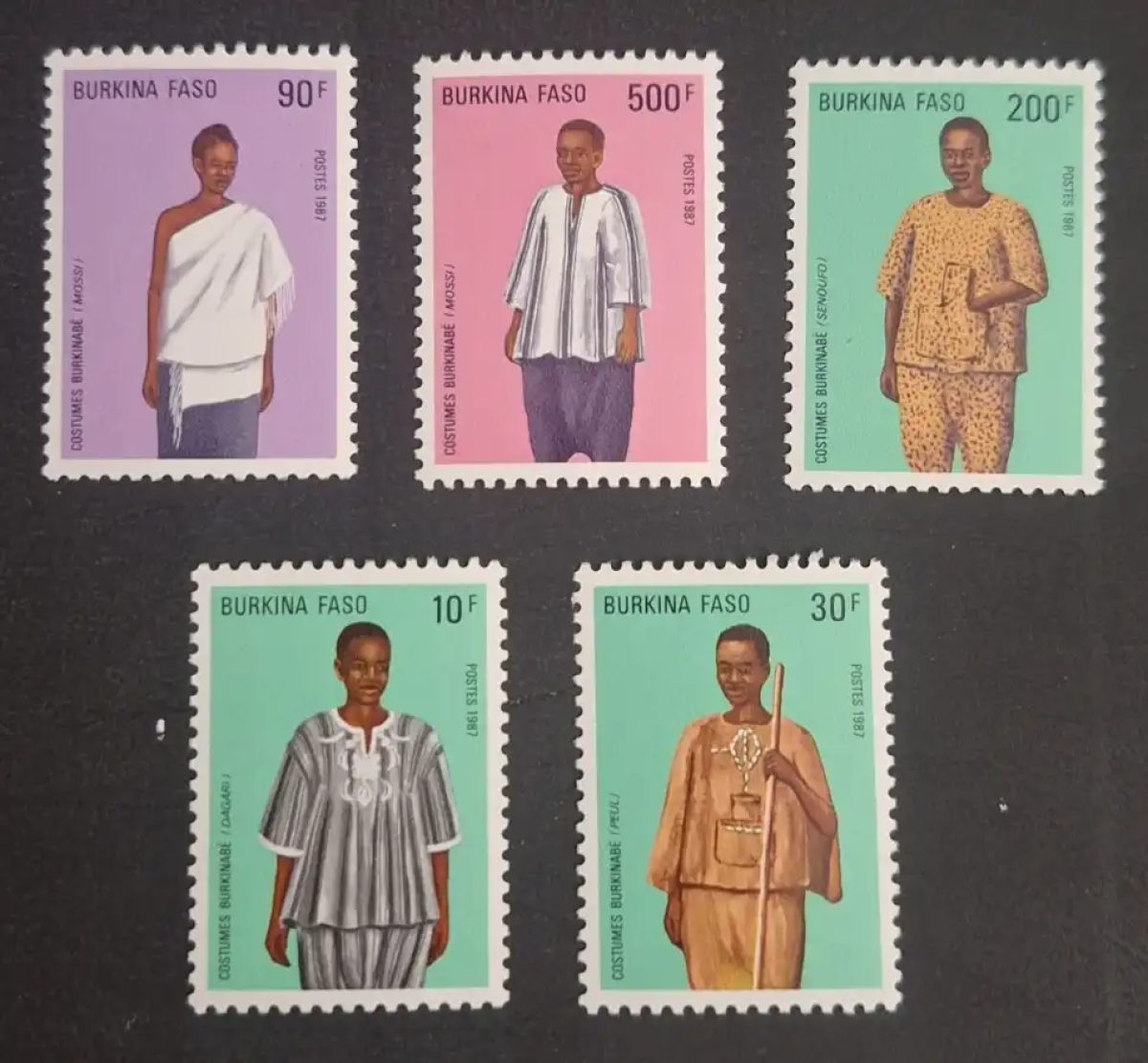 Burkina Faso 1987 Mi. 1148-1152 Costumes traditionnels burkinabé